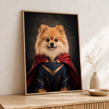 Last opp bilde til gallerivisning, Pomeranian Tavla – Inramat Hundporträtt