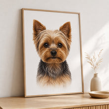 Load image into Gallery viewer, Yorkshireterrier Tavla – Inramat Hundporträtt