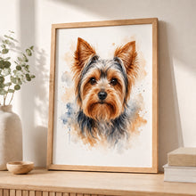 Load image into Gallery viewer, Yorkshireterrier Tavla – Inramat Hundporträtt