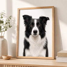 Ladda upp bild till gallerivisning, Border Collie Tavla – Inramat Hundporträtt

