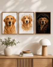 Ladda upp bild till gallerivisning, Golden Retriever Tavla – Inramat Hundporträtt
