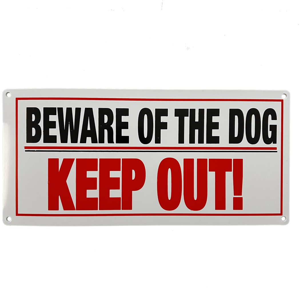 Skylt - Beware of the Dog!