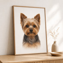 Load image into Gallery viewer, Yorkshireterrier Tavla – Inramat Hundporträtt
