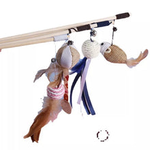 Load image into Gallery viewer, Cat toy Cat rod with bell and fabric figure
