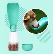 Load image into Gallery viewer, Water bottle for dogs with container and bag storage
